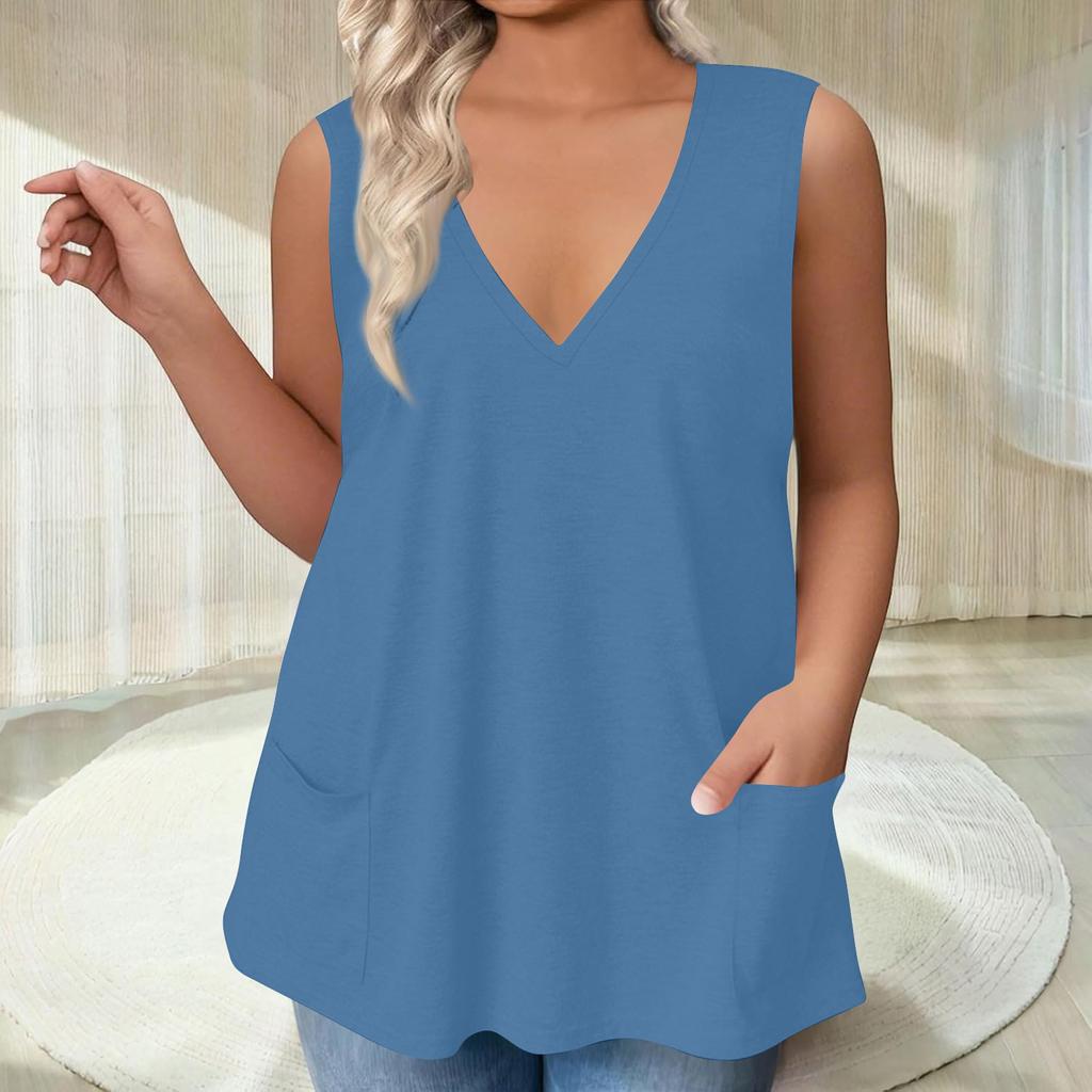 Womens Tank Top Dressy Casual Shirts Summer Loose Fit Camisole Cute Trendy Clothes Sleeveless Blouses