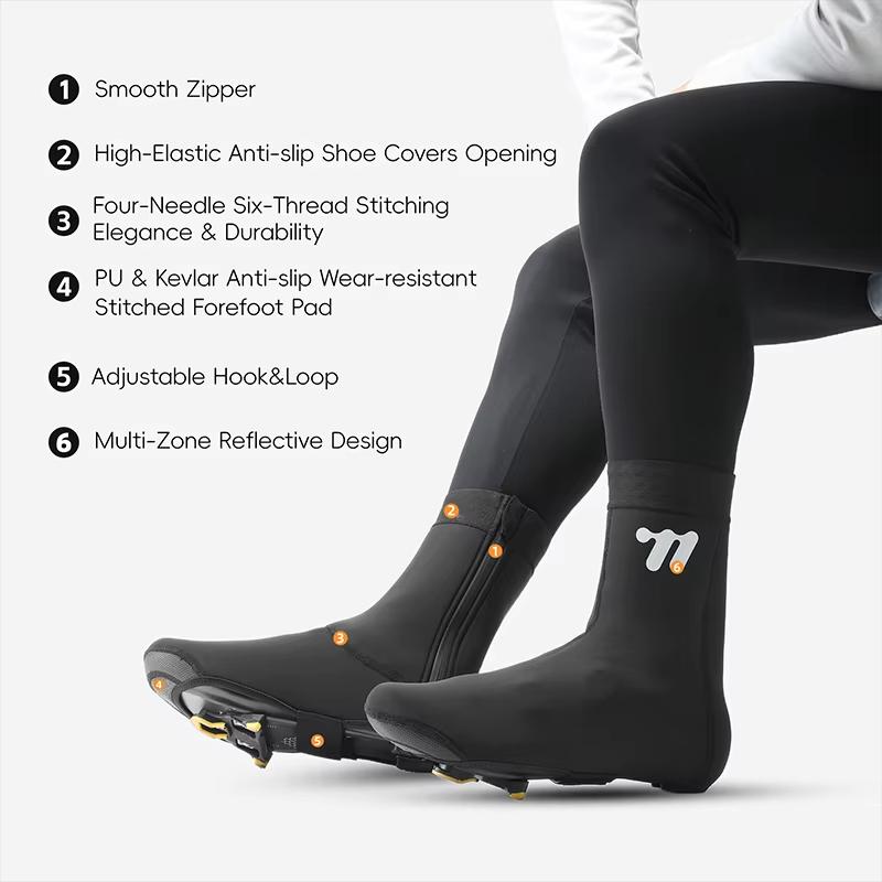 Winter Cycling Shoe Covers Warmth Windproof Bicycle Riding Boot Covers Multi-color for Men And Women