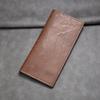 Men Slim Long Wallet Wallet with ID Bifold Card Holder Window Minimalist Card