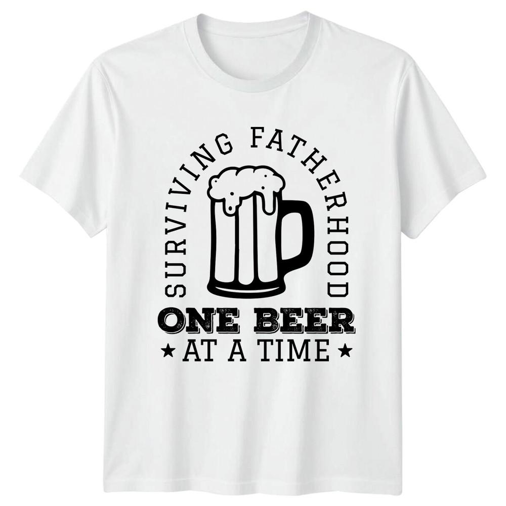 Surviving Fatherhood One Beer At A Time Dad TShirt a S