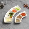Three-Compartment Ceramic Condiment Dish