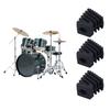 3Pcs Black Drum Rack Rubber Feet Percussion Drum Leg Protectors for Drum Hardware Cymbal Stand Rack Bracket Durable