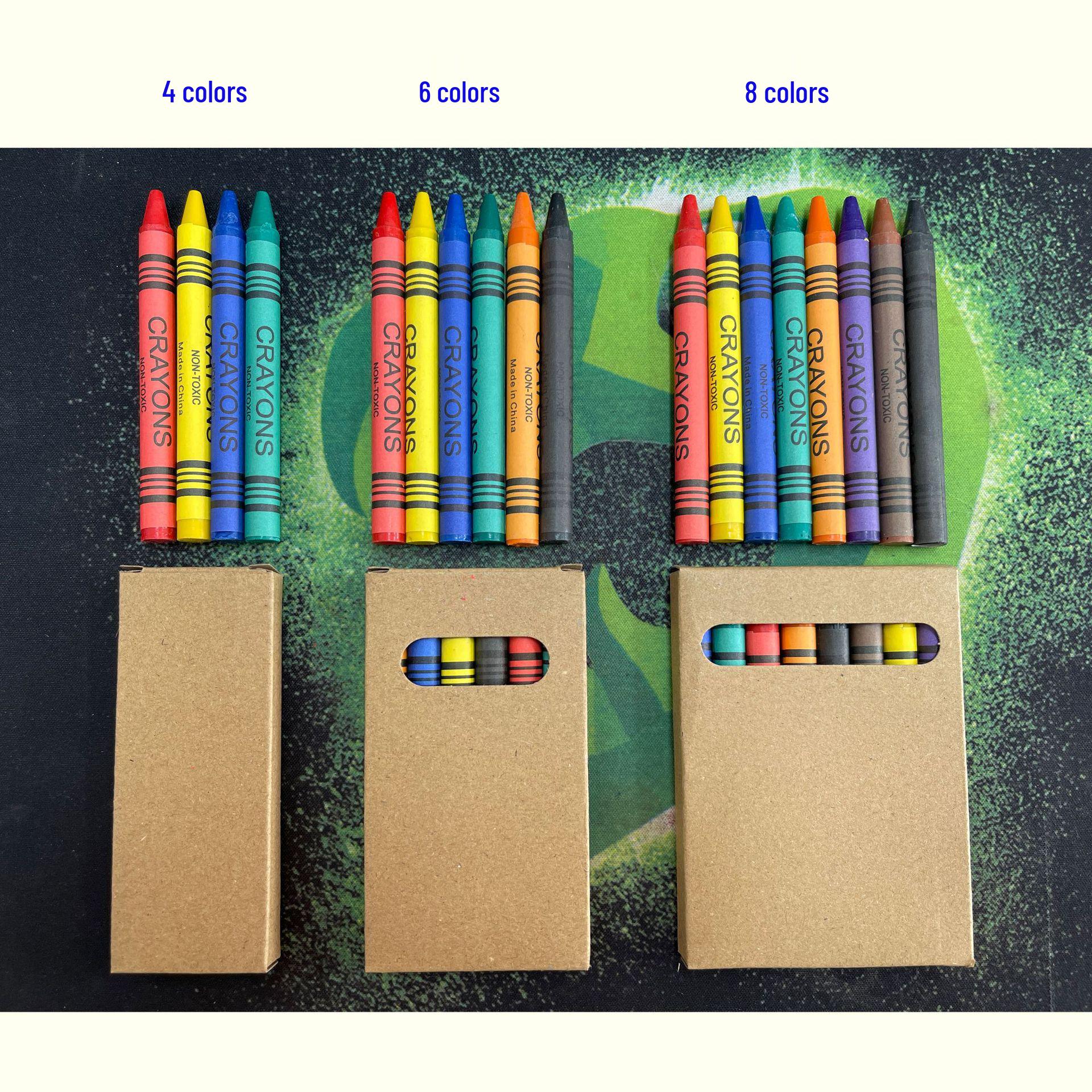 Цветные мелки для рисования и раскрашивания в коробке: Варианты из 4, 6, 8 цветов для детей и студентов
