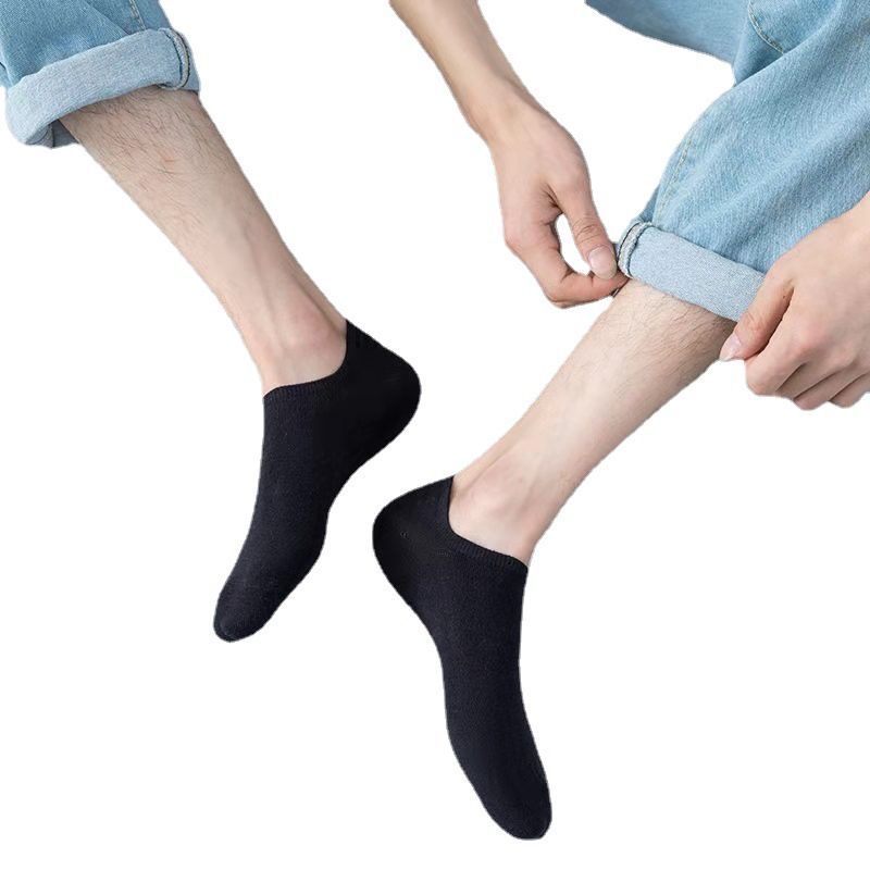 5 Pairs of Summer Anti-slip Shallow Boat Socks for Men, Short Socks for Women, Anti-odor, and Anti-slip Boat Socks That Won't Drop Heels for Couples