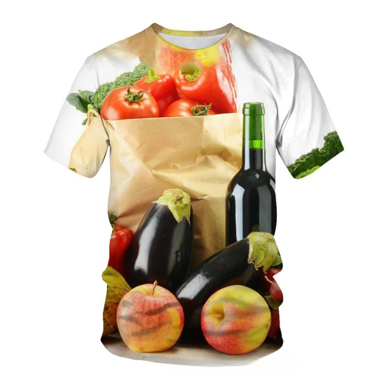 

Футболка с 3D-цифровым принтом и растительным узором, свободная мужская футболка с круглым вырезом и короткими рукавами 5XL