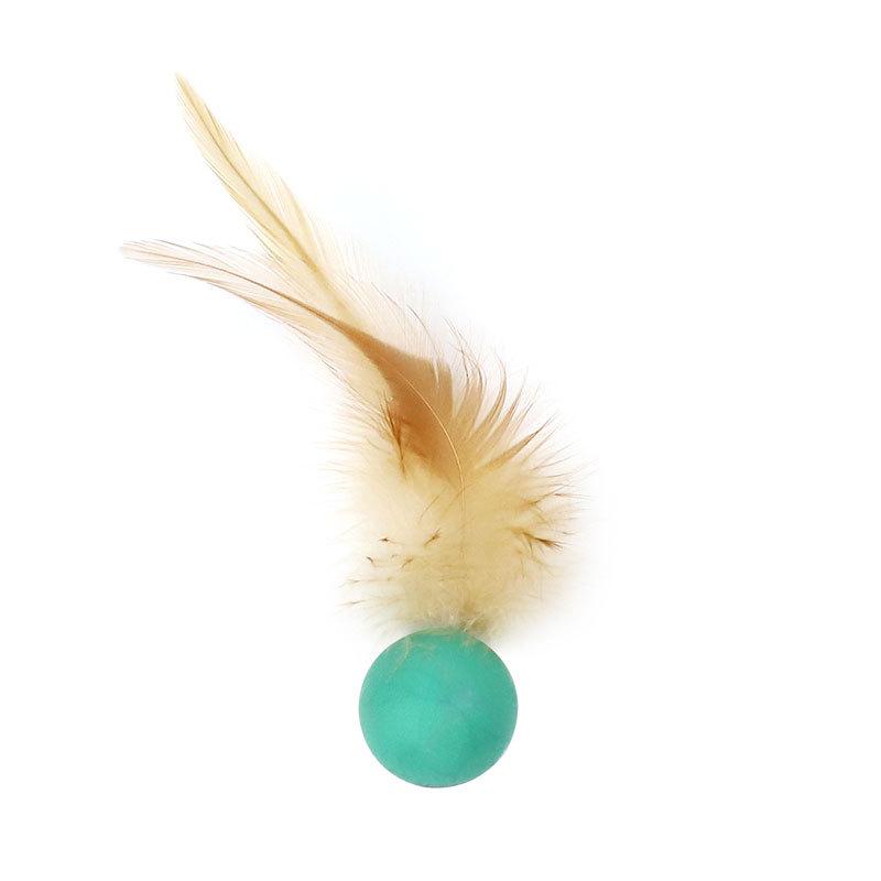 Colorful Elastic Cat Training Toy - 4CM Turntable Ball Ping Pong Play Ball
