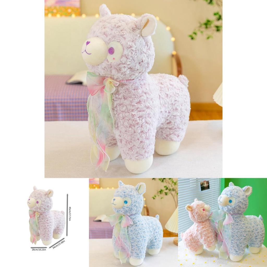 Cute Llama Alpaca Plush Toy For Girls Birthday Gift, Cartoon Lamb Stuffed Animal Pillow