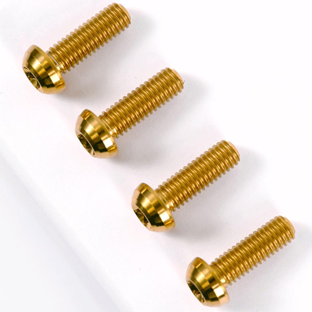 Multiple Color M6 P1mm X6/8/10/12/14/16/18/20/25/30/35mm GR5 TC4 Titanium Alloy Screw Bolt T30 Torx Mushroom Head For Bike