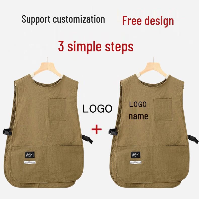 Wasserdichte, fleckenabweisende Schürze im japanischen Stil für Backen, Catering und Nageldesigner