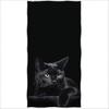 Beach Towel 70 X 140 Cm, Black Cat Printed Microfiber Bath Towel