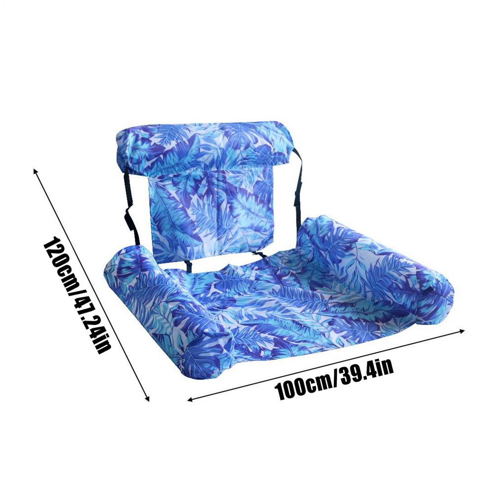 

Надувные матрасы для взрослых Портативный матрас для бассейна Складная водная игрушка Надувной плот для катания на лодке Семейный отдых Кемпинг Озеро синий