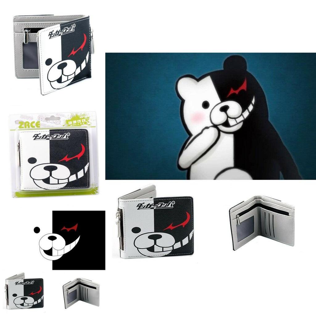 Monokuma Danganronpa Anime Cosplay Bifold Short Wallet Purse Holder Gift Collect