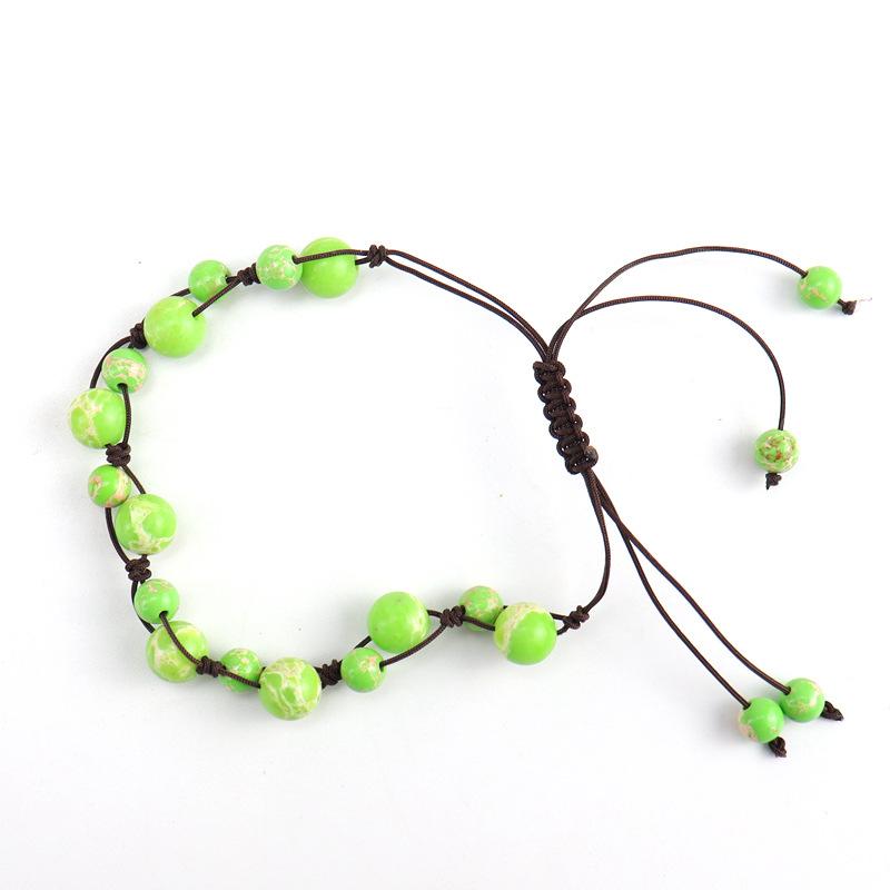 Hand-Woven Natural Crystal Agate Bead Bracelet Bracelet, Adjustable B31
