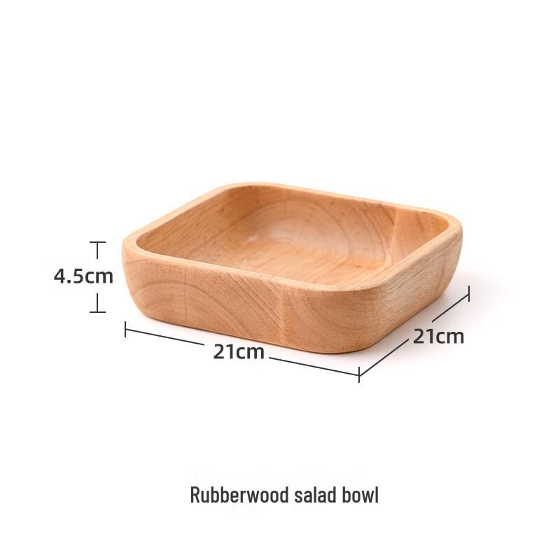 ME Japanese Style Wooden Square Salad Bowl 21cm