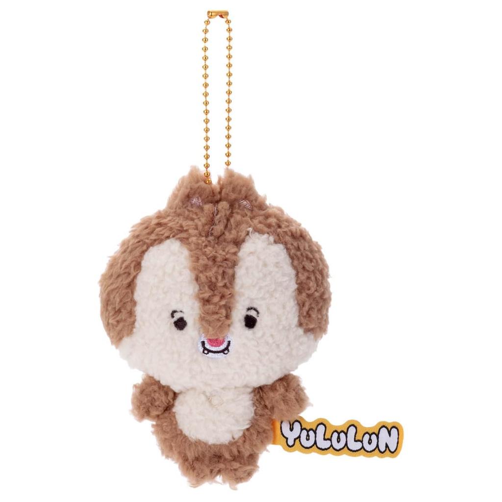 Disney Character YULULUN Ball Chain Mascot Dale Plush Toy Height Approx. 12cm