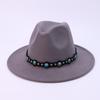 European and American fashion casual top hats men's and women's autumn and winter new black soft woolen jazz hats versatile cowboy hats