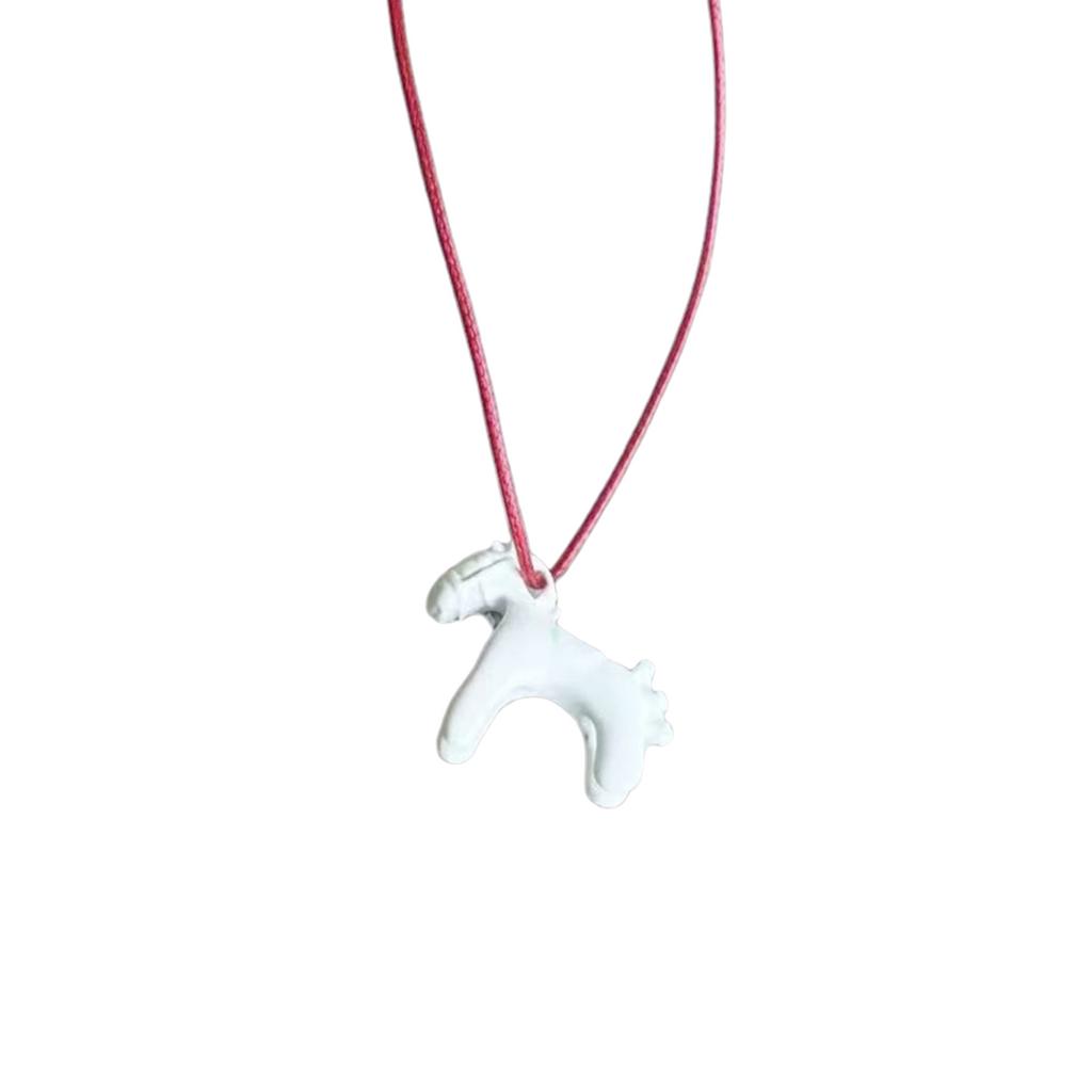 Horse Pendant Necklace Adjustable Horse Charm Necklace for Women Simple Jewelry Accessories