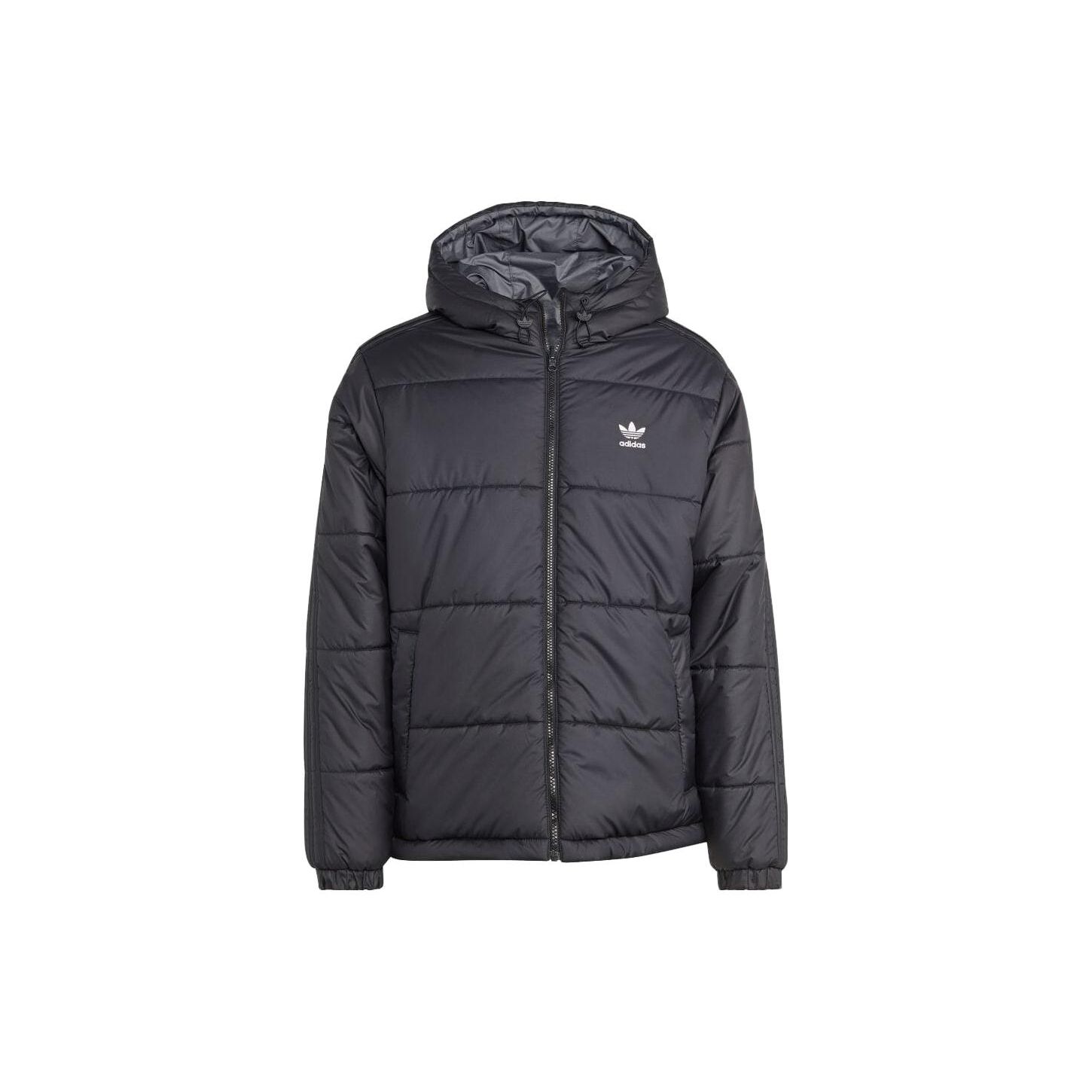 

Adidas Оригинальная толстовка на молнии с капюшоном и длинными рукавами с принтом логотипа Adicolor Мужские куртки Черный IL6116 XL