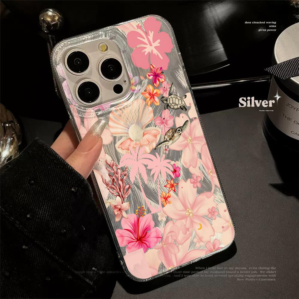 Summer Bright Flower Phone Case For iPhone 17 Pro 15 16 14 13 12 11 Pro Max 17e 16e 8 7 Plus XR XS X Sliver Soft Drop Cover