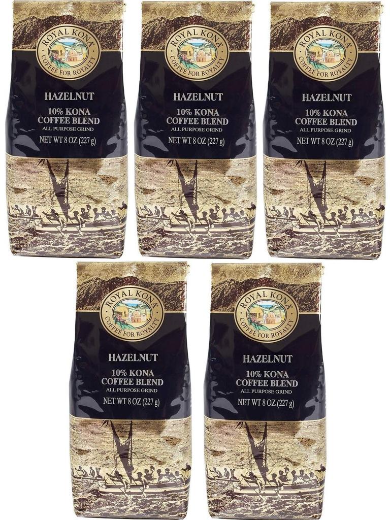 Kona Hazelnut Flavor Kona Blend Coffee 227g X 5 Packs (Royal Coffee) (powder)