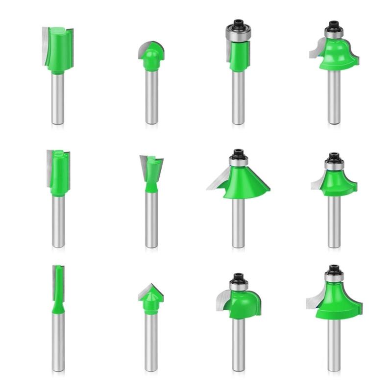 

Professional Wood Carving Router Bit Kit 12pc 1/4Inch Shank For Trimming And Milling Carpentry Carving Trimming Tool 1