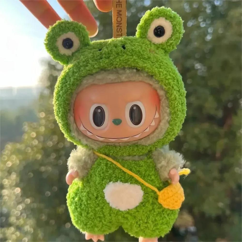 New 17cm Labubu Inventory Cute Fashion Clothing Accessories Labubu Headband Scarf Decoration Bubble Doll Clothing Birthday Gift