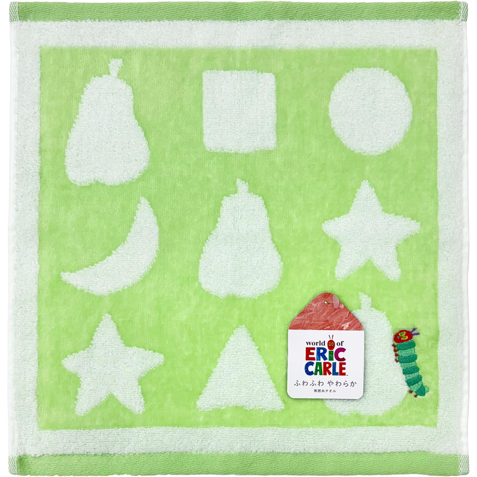 Hayashi Hand 33 x 35 The Very Hungry Caterpillar WP433204 Towel, Approx. cm, Shape, Green,