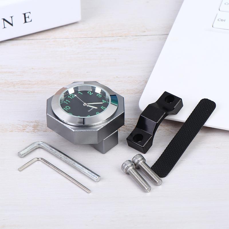 

Motorcycle Quartz Clock Waterproof Electronic Clock Handlebar Mount For Bicycle Motobike Gauge Instrument Accessories серебряный