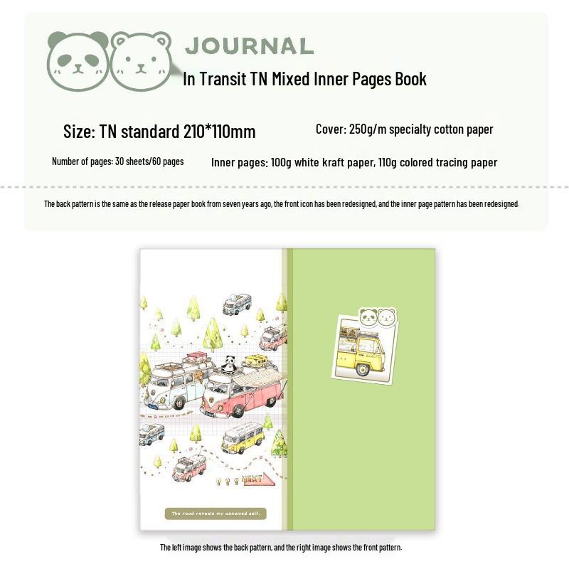 You Bear TN Diary: Hand-Painted Watercolor Coffee Release Refill Pages