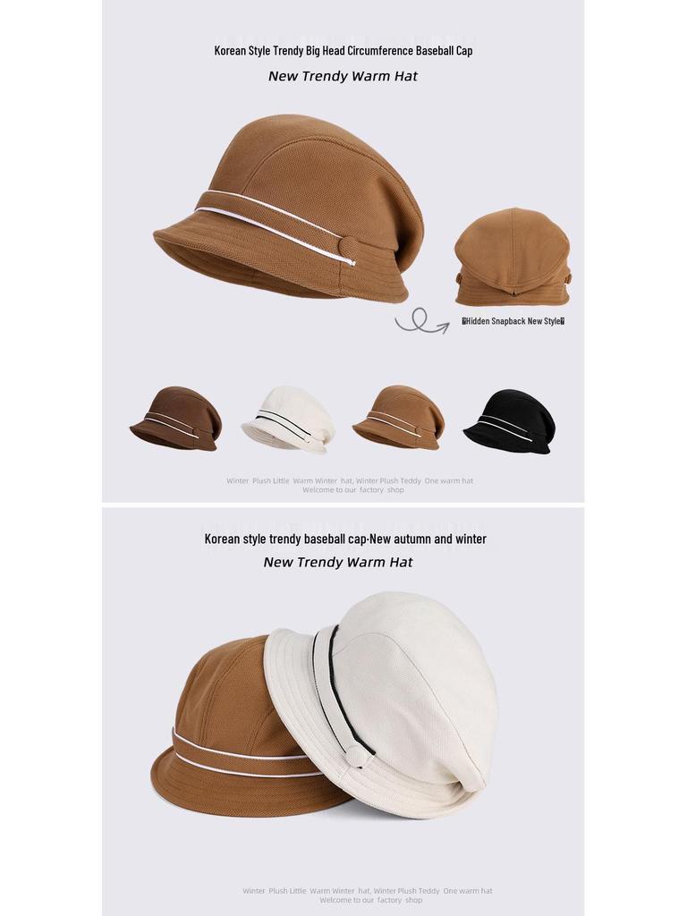 Women's Versatile Duckbill Beanie: Chic Autumn/Winter Fashion, Large Fit, Flattering, and Cozy