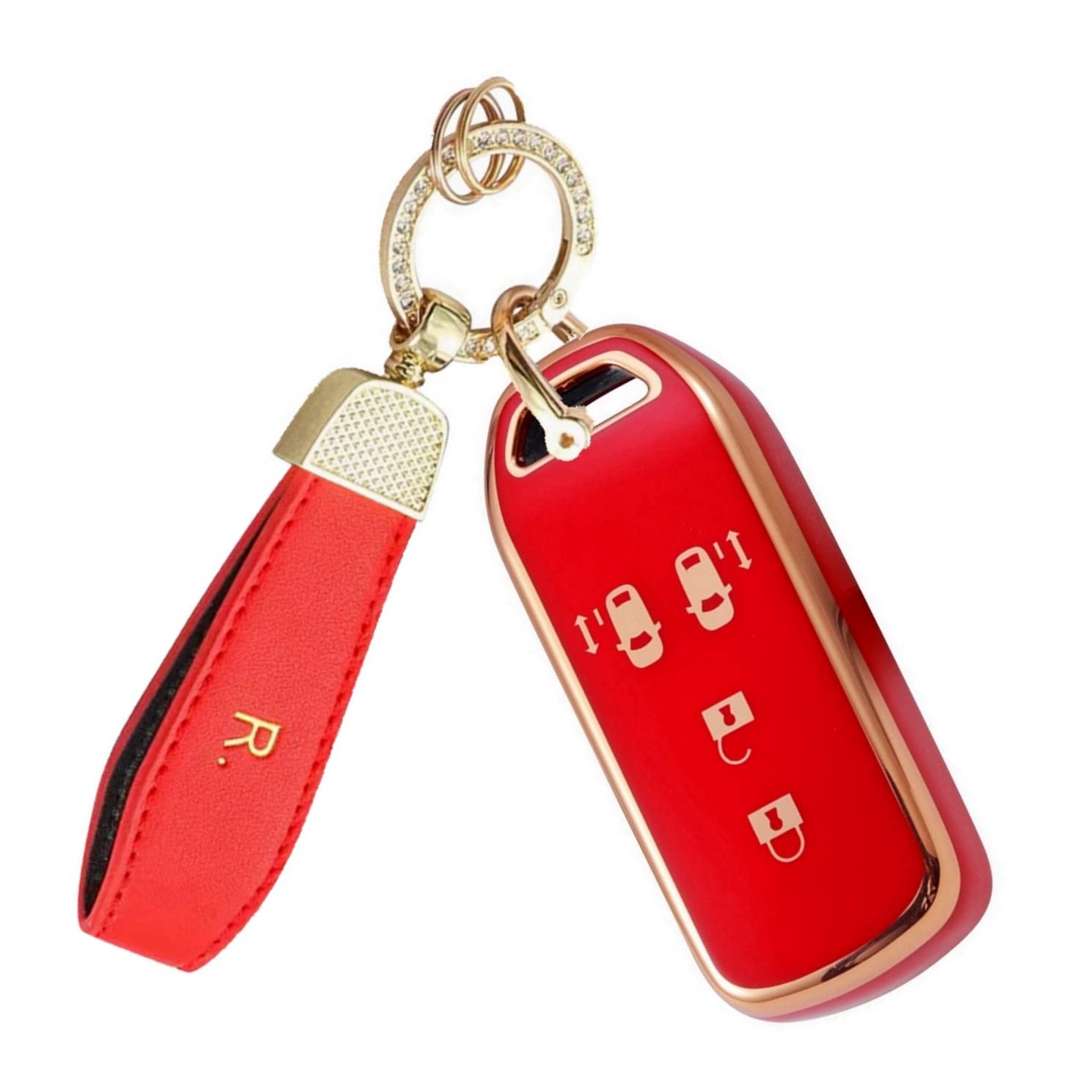 

Брелок-чехол для ключа Nacalikeey, совместимый с Honda N Series Honda New NBOX, чехол для ключа NONE Custom, чехол для ключа SLASH Slash, цепочка Nacalikeey, ТПУ N-VAN