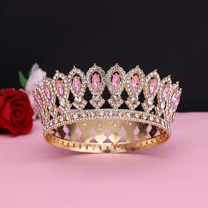 Men's Golden King's Crown Headwear Adult Birthday Crown Halloween Stage Opera Performance Unisex
