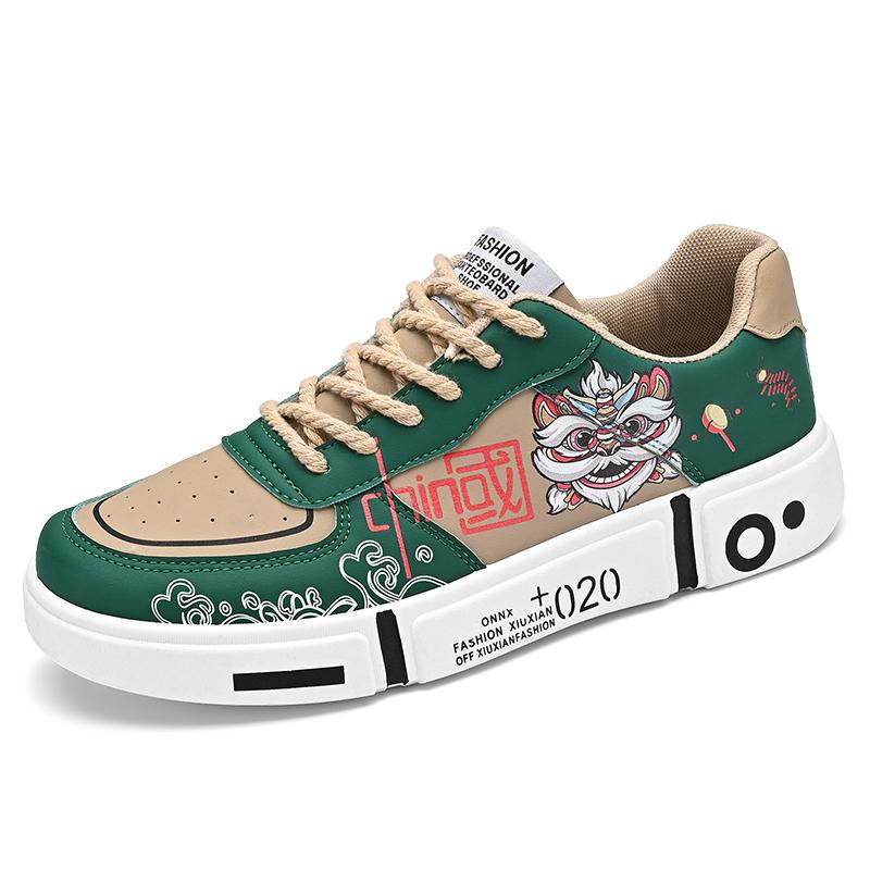 

Fashion Comfort Running Sneakers Lightweight Outdoor Anti Slip Sports Shoes Trendy Versatile Shoes Men Men s Summer Casual Board Shoes 39 зелёный