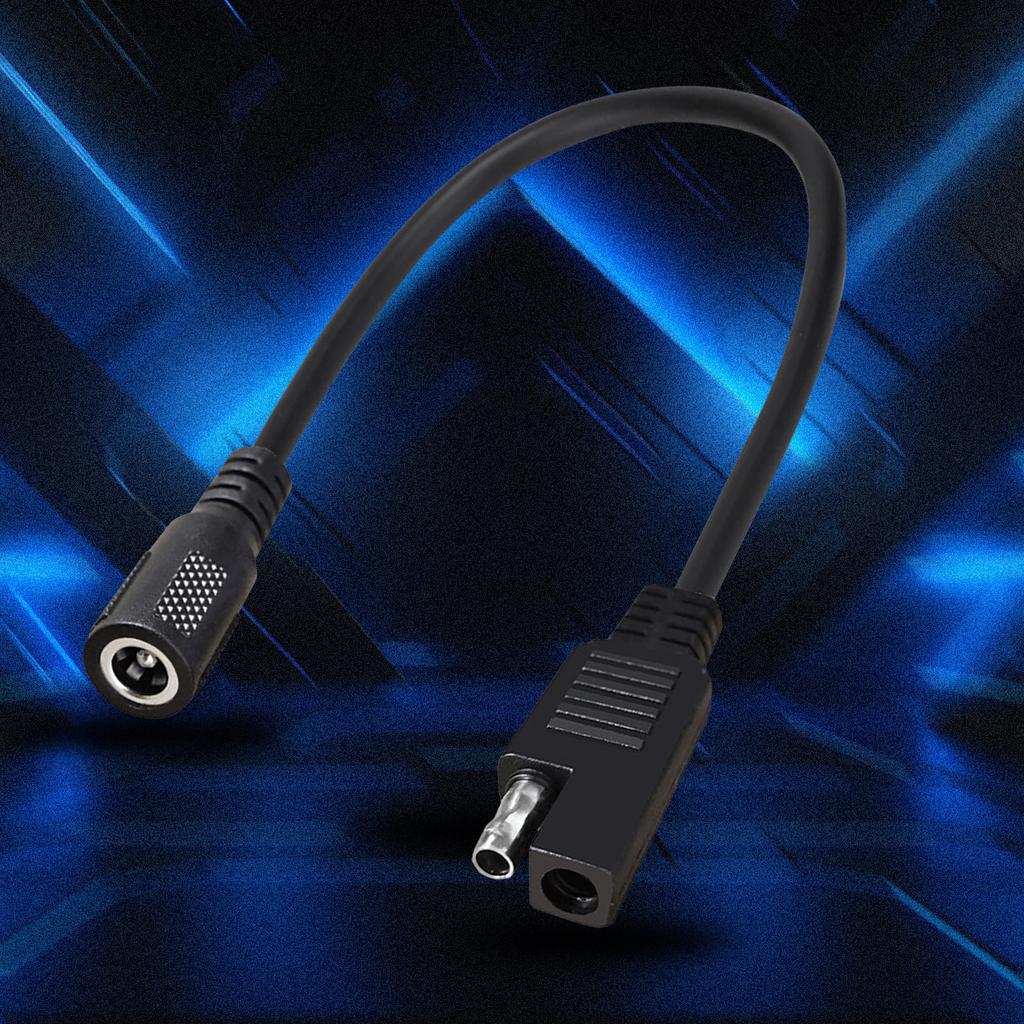 Universal SAE Plug To DC5.5x2.1 Female Adapter Cable Converter Cable Power Supply Cord for Solar Battery Panel Car