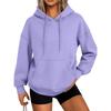 Women's Fashion Casual Solid Color Pocket Long Sleeve Hoodie