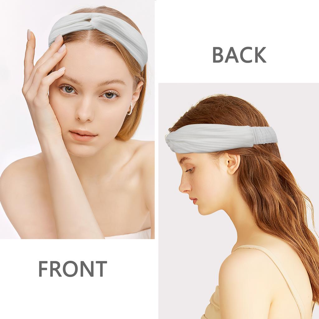 1pcs New Headband Women Solid Color Knotted Hairband knitting Hair Hoop Girls Retro makeup Hair Accessories