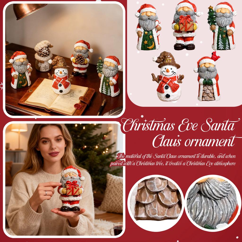 Creative Resin Christmas Eve Ornament, Suitable For Christmas, New Year'S Gifts, Desktop Decorations