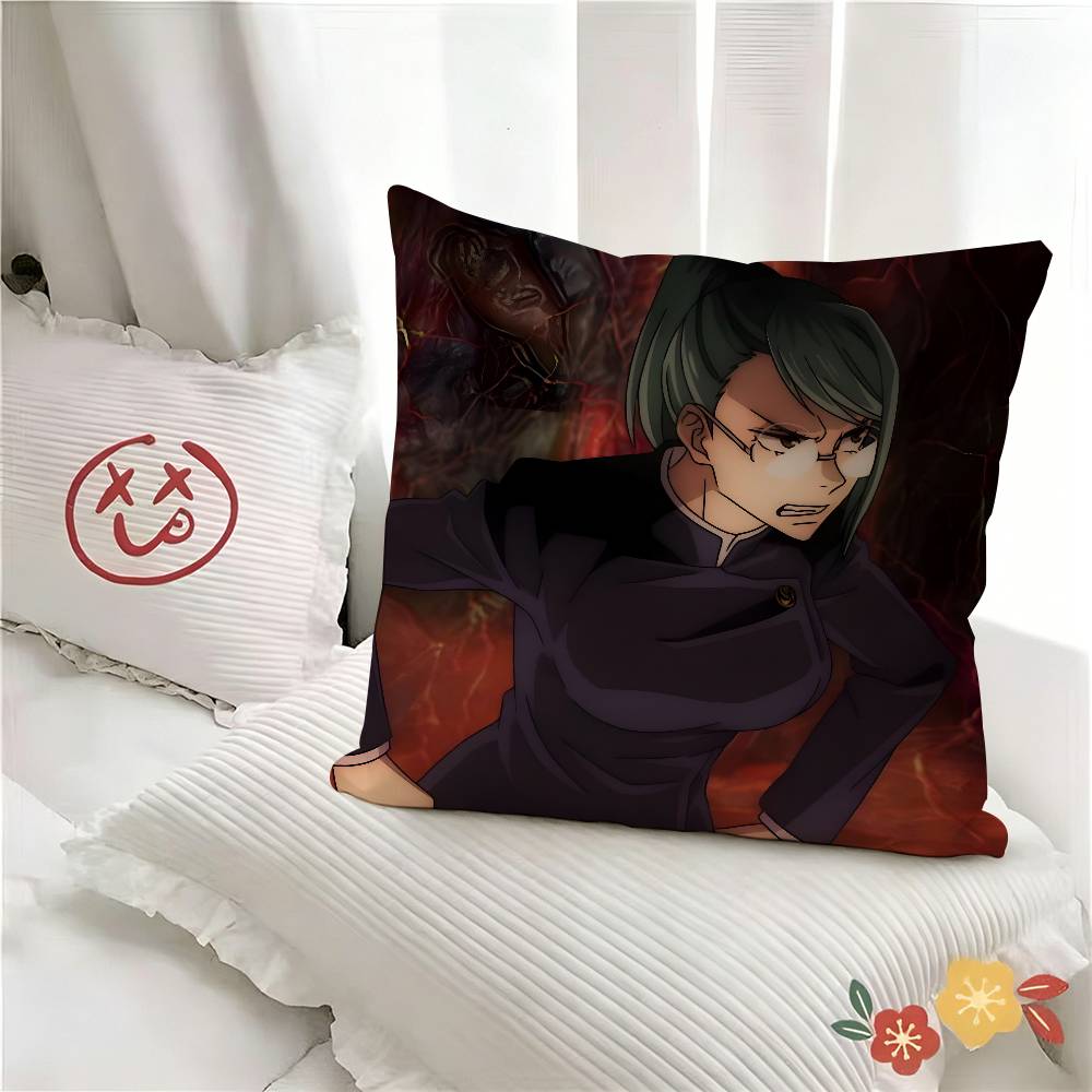 pc Funny Maki Zenin Pillow Case Fashion Square Pillowcase Bedroom Sofa Room Ins Decoration Leisure