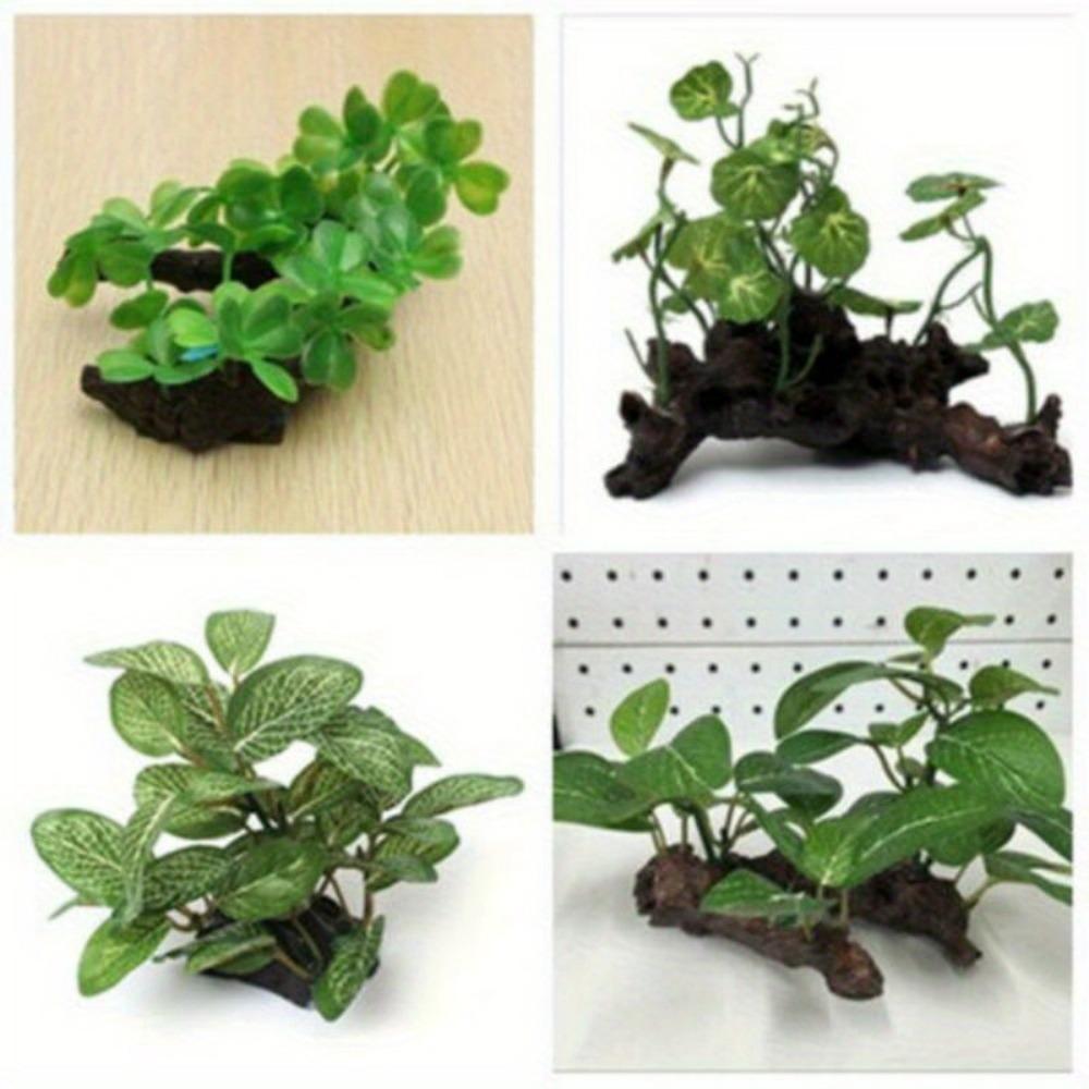 1PC Plastic Artificial Turtle Tree Trunk Driftwood Aquarium Fish Tank Reptile Cylinder Making Roots Plant Wood Decoration Ornament