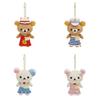 Cartoon Rilakkuma Plush Bear Doll Keychain Bag Pendant Toy Accessories Gifts