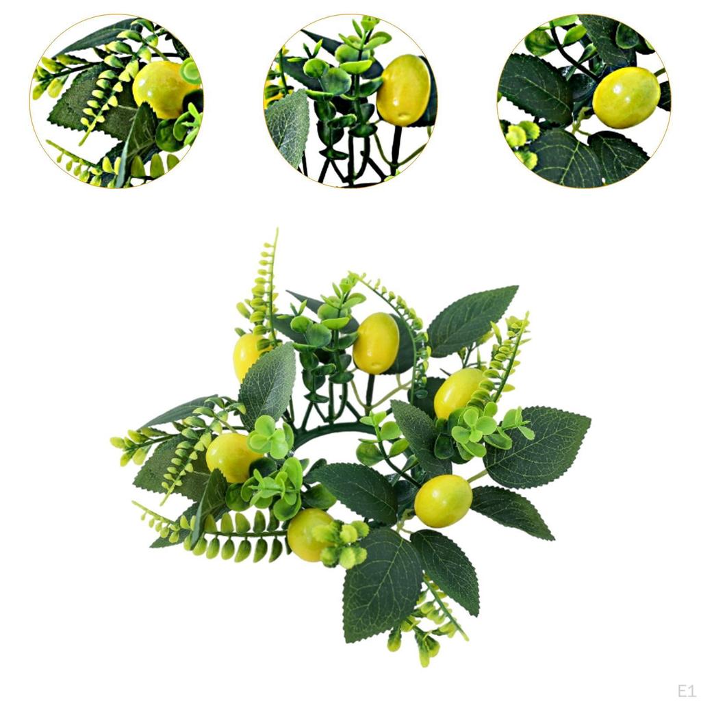 Venkovní věnec na svíčku s dekorem citronu na stůl