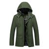 Men's Spring and Autumn Slim-fit Hooded Medium and Long Jacket, Men's Korean Version of Youth Pure Cotton Large-size Coat