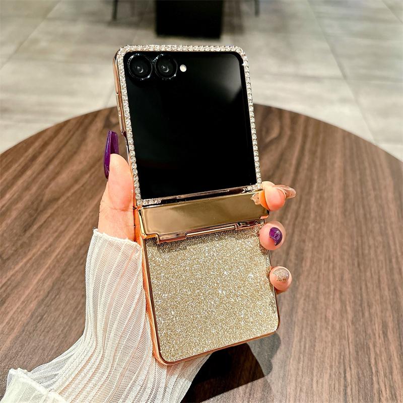 

Чохол для Samsung Galaxy Z Flip7 5G Захист шарніра Стрази Блискітки ПК Чохол для телефону C