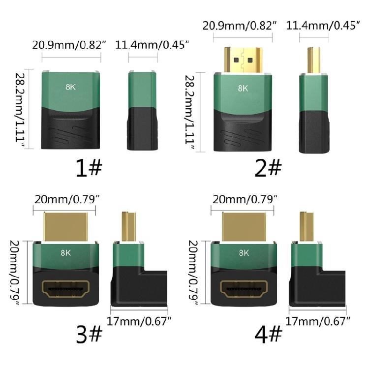 8K HDMI-compatible Extension Adapter HDMI-compatible2.1 Male To Female Connector