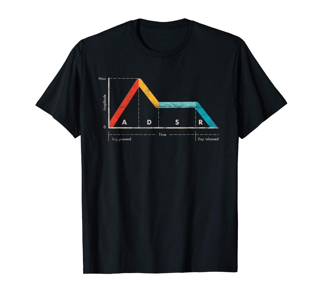 Synthesizer Envelope ADSR Vintage Analog Studio Gear Geek T-Shirt