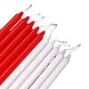 Red & White Long-Burning Smokeless Odorless Household Candles for Emergencies, Romance, Weddings, and Decor