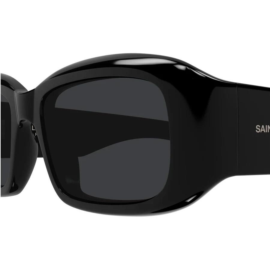 Saint Laurent Black Rectangular Unisex Sunglasses Sl 809 001 55