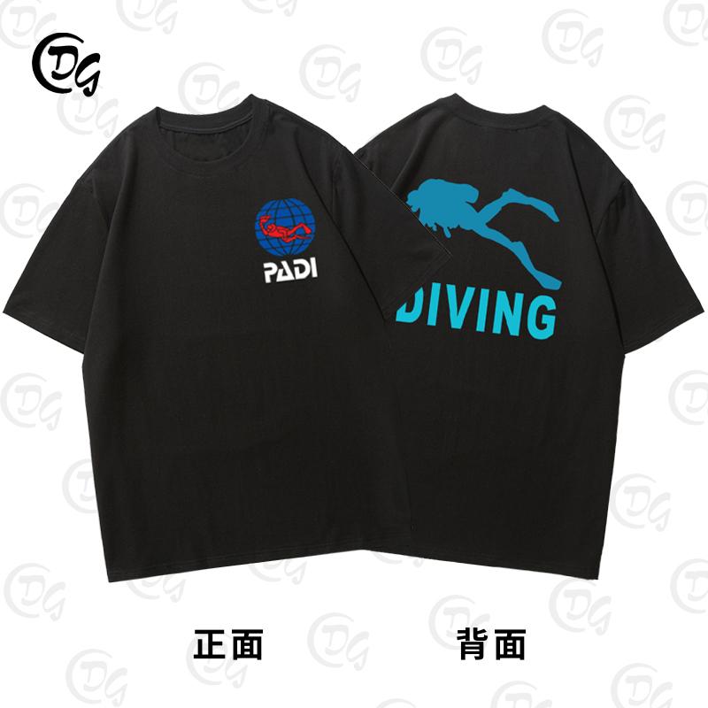 2025 PADI International Association of Professional Diving Instructors Dykare Kortärmad T-shirt Kläder Sommar Fritid