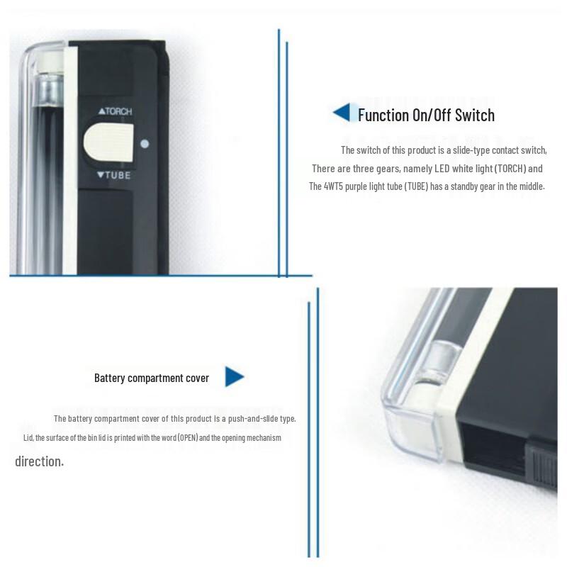 Portable UV Banknote Detector CN plug (adapter included)
