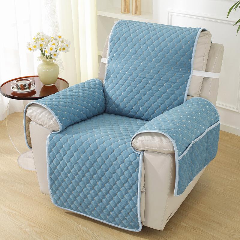 First Class Recliner Sofa Cushion Non-slip Morandi Quilted Single Manicure All-in-one Cover Cloth Cover